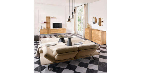 WOHNWAND  in Eichefarben  248.8/163/44 cm  - Eichefarben, Natur, Holz (248.8/163/44cm) - Linea Natura