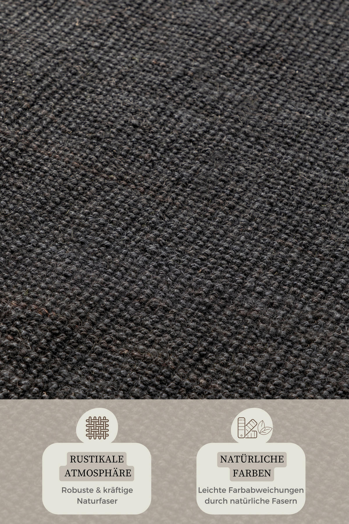 LÄUFER 80/200 cm Bouclé Schwarz  - Schwarz, Basics, Textil (80/200cm) - Linea Natura