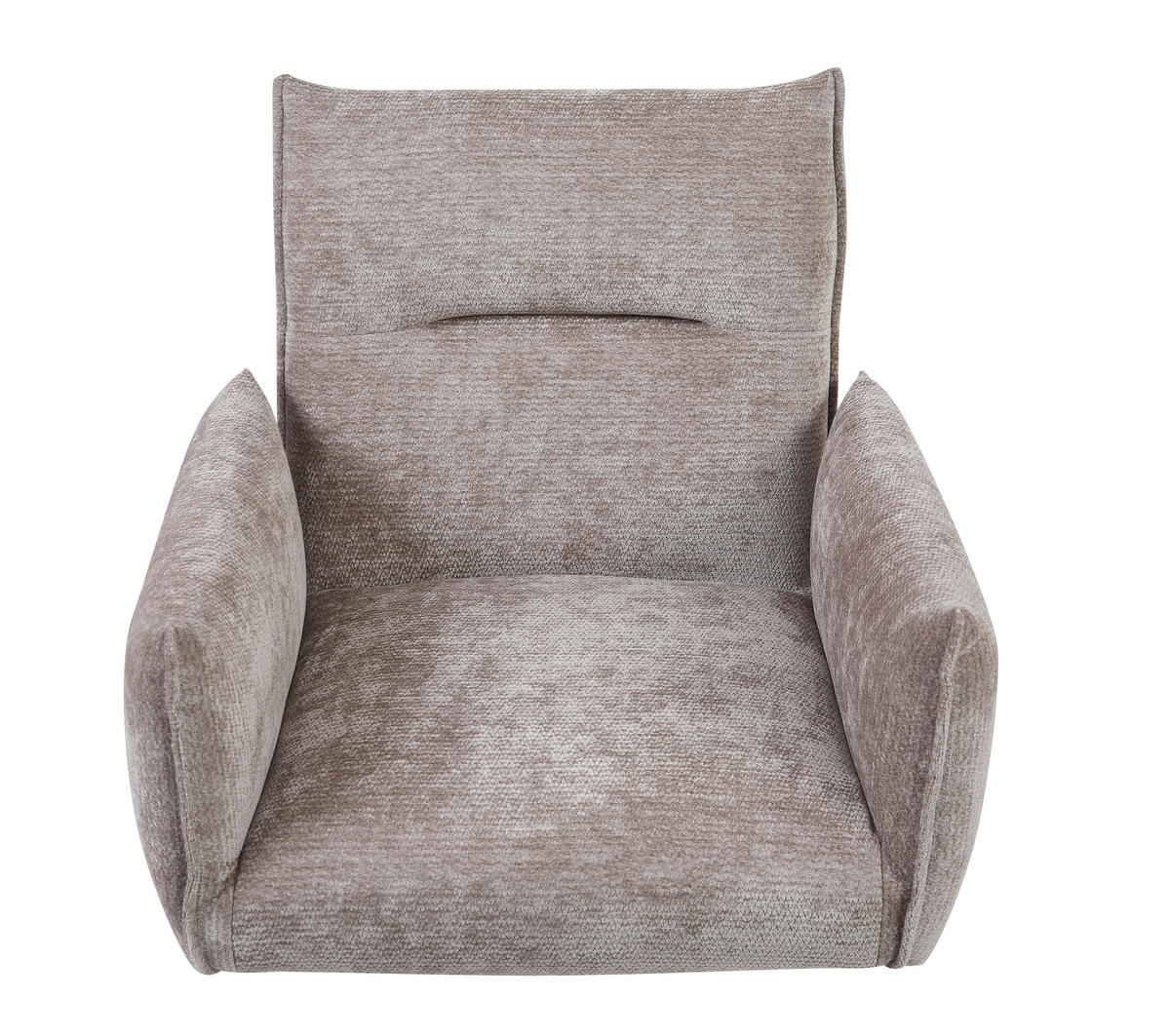 ARMLEHNSTUHL  Sitzfläche 360° drehbar, automatische Rückholfunktion Leinenoptik  - Taupe/Schwarz, Design, Textil/Metall (67/86/62cm) - Stylife