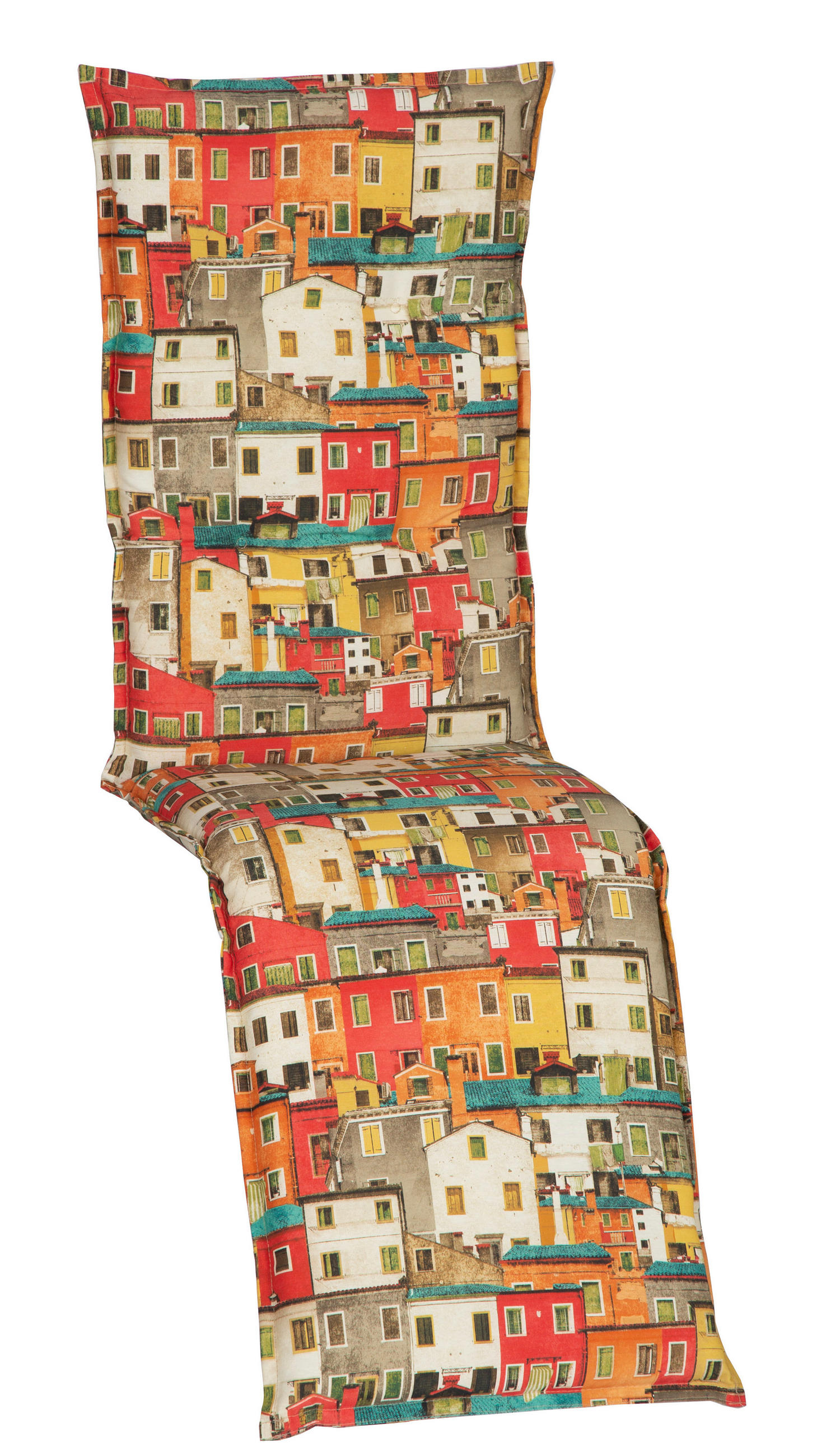 RELAXSESSELAUFLAGE Häuschen  - Rot/Orange, Design, Textil (170/46/8cm) - Gardenson