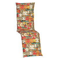 RELAXSESSELAUFLAGE Häuschen  - Rot/Orange, Design, Textil (170/46/8cm) - Gardenson