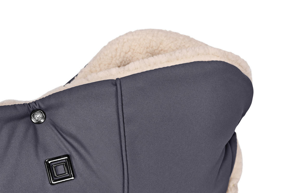 MUFF Handmuff  - Dunkelbraun/Hellgrau, Basics, Textil (51/7/24cm) - Moon