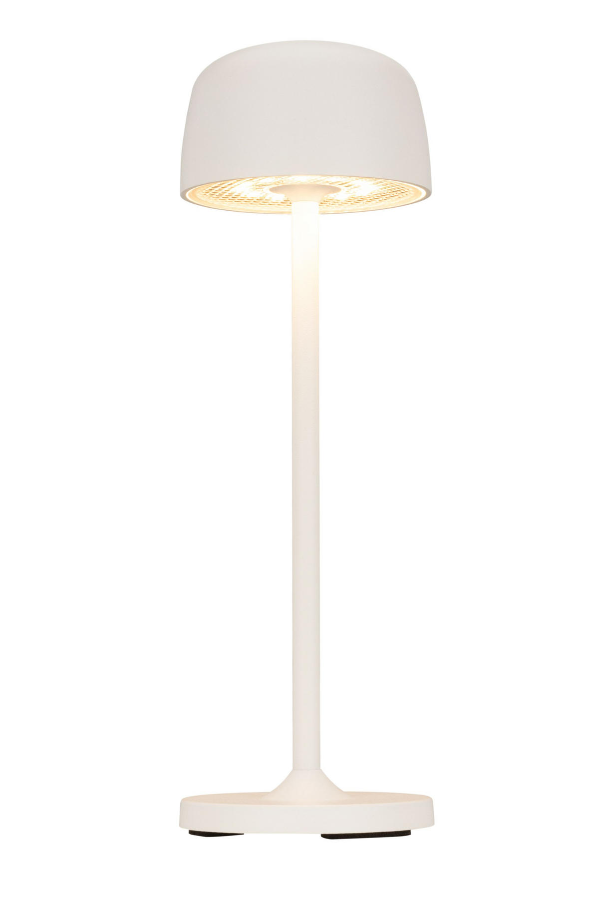 STOLNÍ LAMPA NA BATERIE 7,6/24 cm - bílá/průhledné, Design, kov/plast (7,6/24cm) - Novel