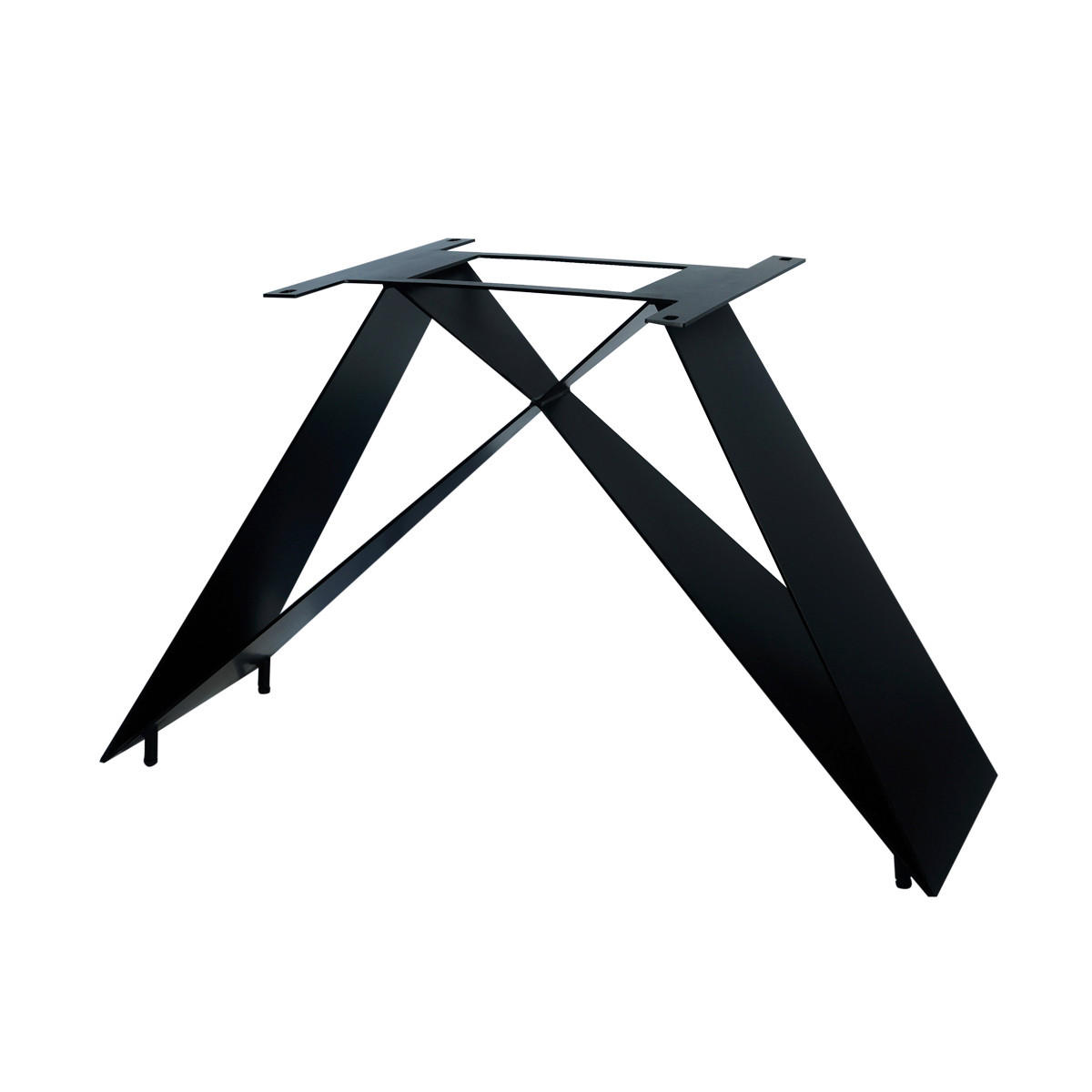 ESSTISCH 200/100/77 cm Echtholz  Holz, Metall rechteckig Naturfarben, Schwarz  - Schwarz/Naturfarben, MODERN, Holz/Metall (200/100/77cm) - MID.YOU