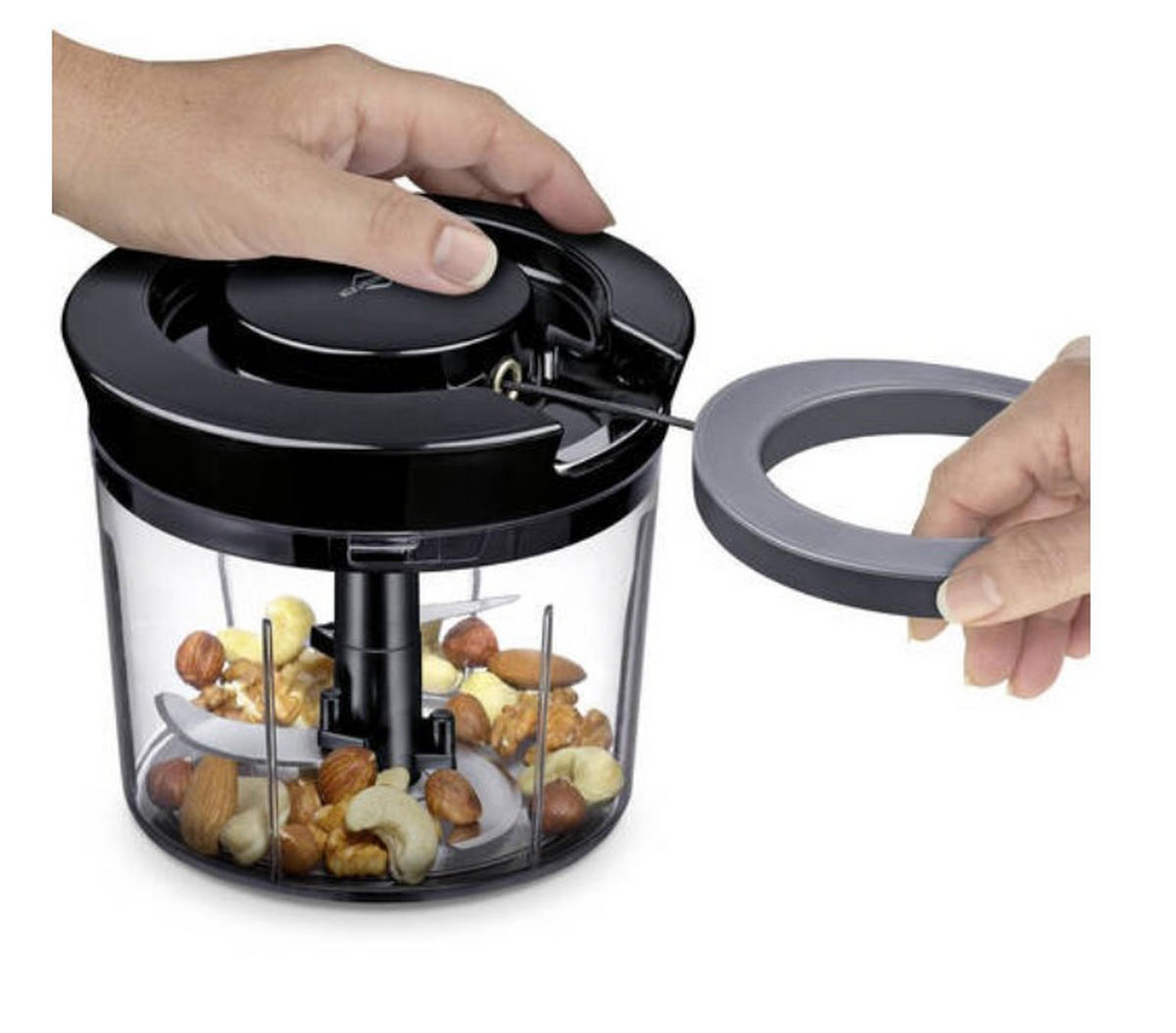 UNIVERSALZERKLEINERER TURBO  - Transparent/Schwarz, Basics, Kunststoff (14,8cm) - KÜCHENPROFI