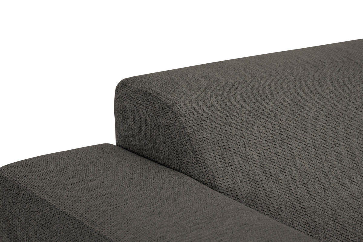 3-SITZER-SOFA OSLO_LZ Webstoff Anthrazit  - Anthrazit/Schwarz, Design, Holz/Textil (218/77/93cm) - MID.YOU