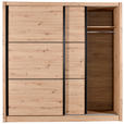 SCHIEBETÜRENSCHRANK 213/215,5/60 cm 2-türig Eiche Artisan  - Schwarz/Eiche Artisan, Basics, Holzwerkstoff/Metall (213/215,5/60cm) - Xora