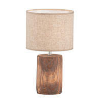 BORDSLAMPA Malik 24/43 cm   - Klassisk, textil/sten (24/43cm) - Fischer & Honsel