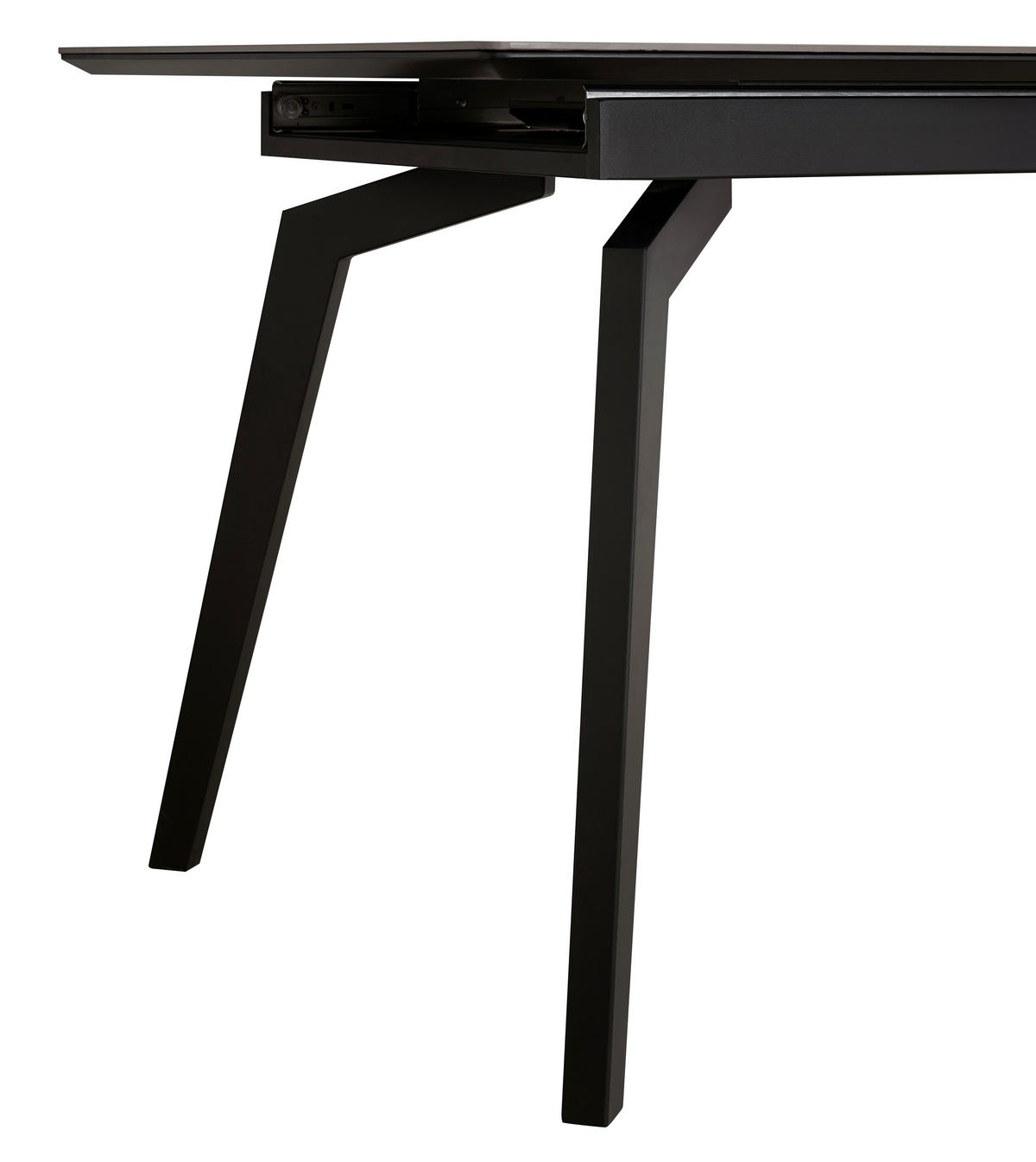 ESSTISCH Schwarz rechteckig  ausziehbar  - Schwarz, MODERN, Keramik/Holzwerkstoff (160/90/76cm) - MID.YOU