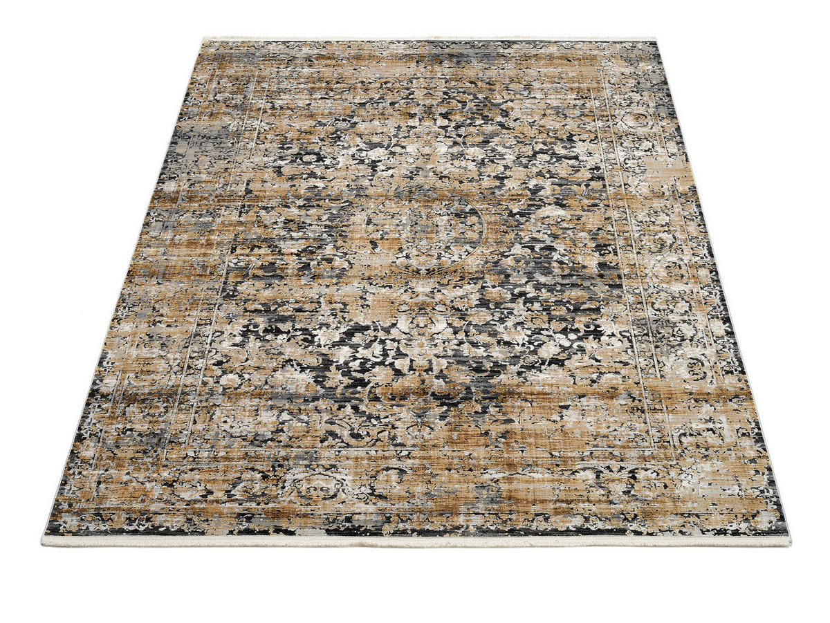 WEBTEPPICH 200/290 cm Le Mans Grau, Goldfarben  - Goldfarben/Grau, Design, Textil (200/290cm) - Dieter Knoll