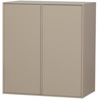 DREHTÜRENSCHRANK  in Grau  - Grau, Design, Holz (100/110/58cm) - Livetastic