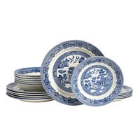 SERVIS China Town 18 delar  - vit/blå, Basics, keramik (31/30/32cm) - Creatable