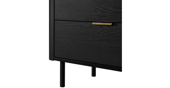 KOMMODE in 73/75/40 cm - Eichefarben/Goldfarben, Trend, Holzwerkstoff/Metall (73/75/40cm) - Xora