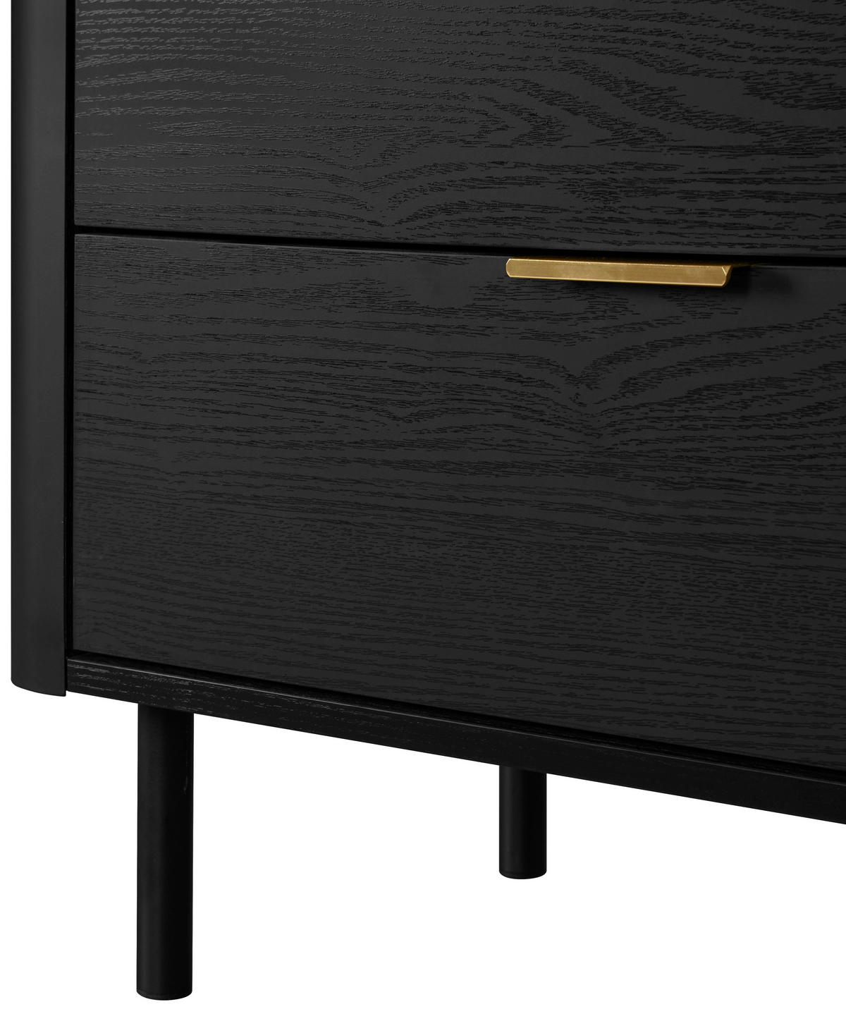 KOMMODE  in 73/75/40 cm  - Eichefarben/Goldfarben, Trend, Holzwerkstoff/Metall (73/75/40cm) - Xora