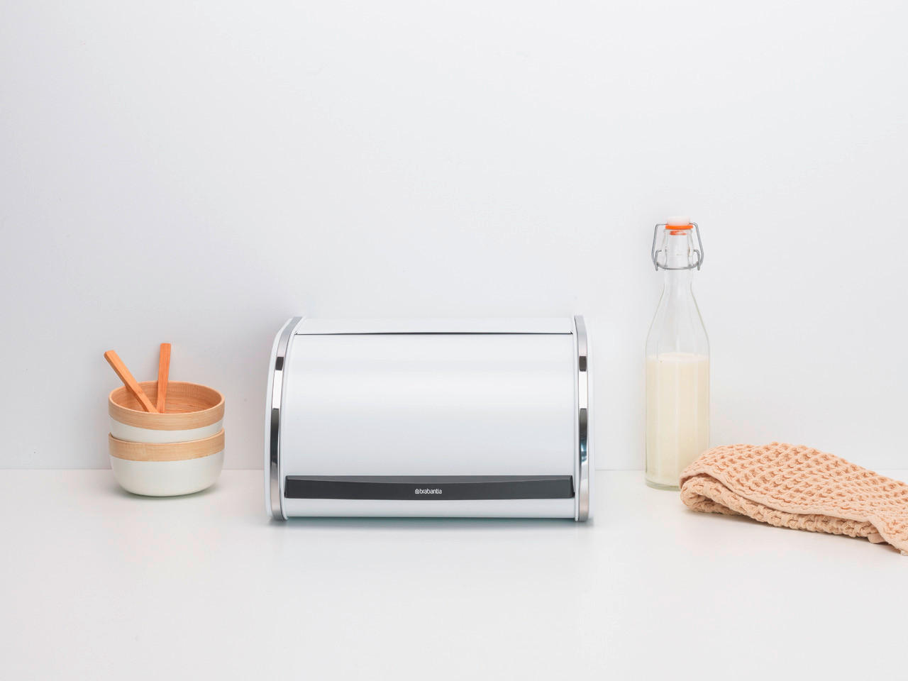 BROTKASTEN 31.6/17.3/26.5 cm  - Silberfarben/Weiß, Basics, Metall (31.6/17.3/26.5cm) - Brabantia