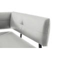 ECKBANK 180/140 cm  in Creme, Schwarz  - Creme/Schwarz, MODERN, Textil/Metall (180/140cm) - Cantus