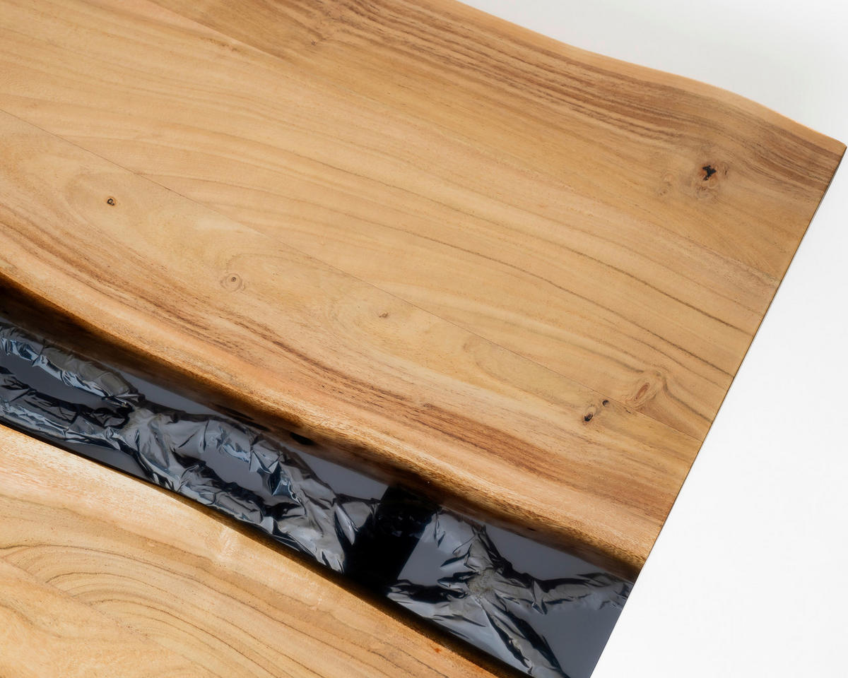 ESSTISCH in Holz 220/100/76 cm  - Schwarz/Akaziefarben, LIFESTYLE, Holz (220/100/76cm) - Landscape