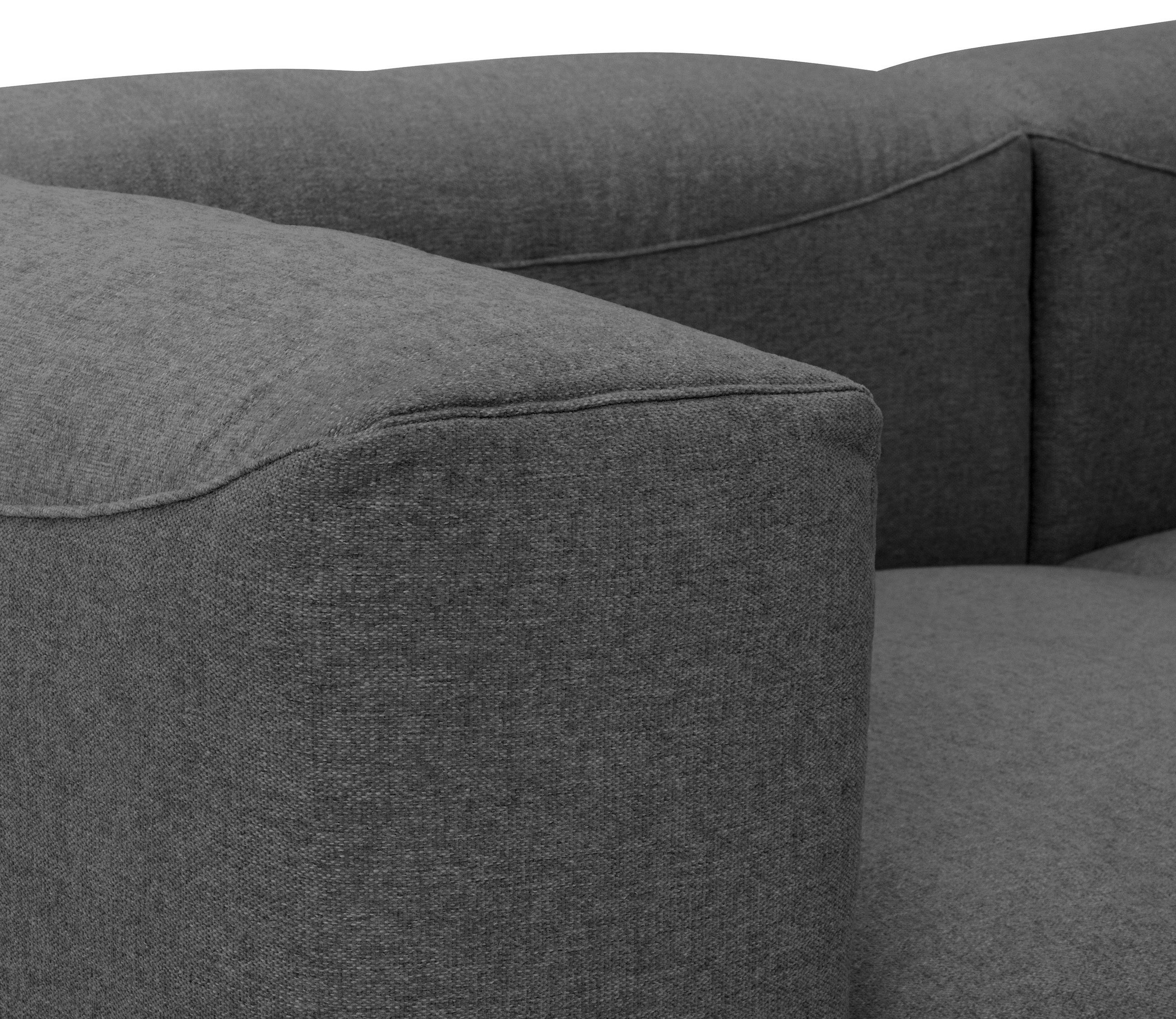 Thumbnail - Max Winzer Ecksofa, Anthrazit, Textil, 4-Sitzer, Ottomane rechts, L-Form, 275x73x160 cm, Goldenes M, Made in Germany, Ty...