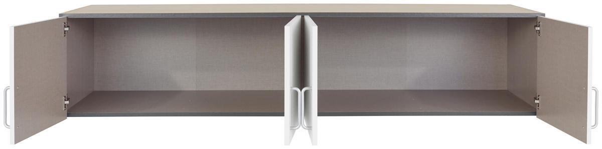 AUFSATZSCHRANK 181/39/54 cm  in  - Alufarben/Weiß, KONVENTIONELL, Holzwerkstoff (181/39/54cm) - Rauch Möbel