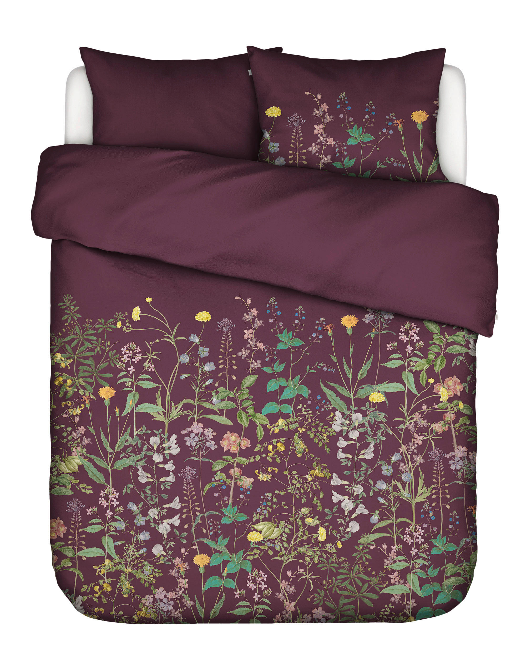 POSTELJNINA AUGUSTINA 200/200 cm saten vinsko rdeča  - vinsko rdeča, Konvencionalno, tekstil (200/200cm) - Essenza
