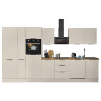 KÜCHENBLOCK MULTAN  in Kaschmir  - Kaschmir/Schwarz, Basics, Holzwerkstoff/Metall (370/211/60cm) - Carryhome