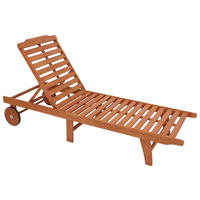 SONNENLIEGE 63/30/197 cm Eukalyptusholz  - Braun, MODERN, Holz (63/30/197cm) - Gardenson