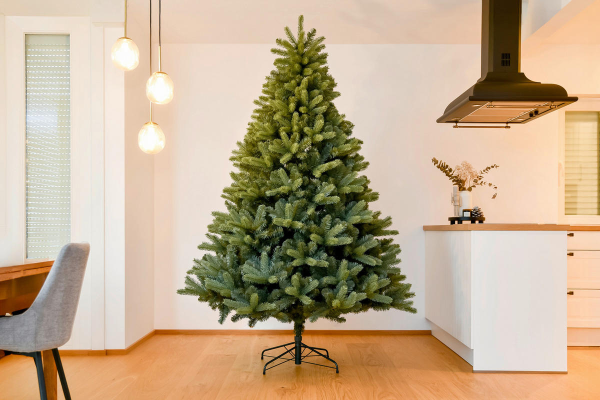 WEIHNACHTSBAUM 240 cm  - Waldgrün, Basics, Kunststoff/Metall (160/240cm)