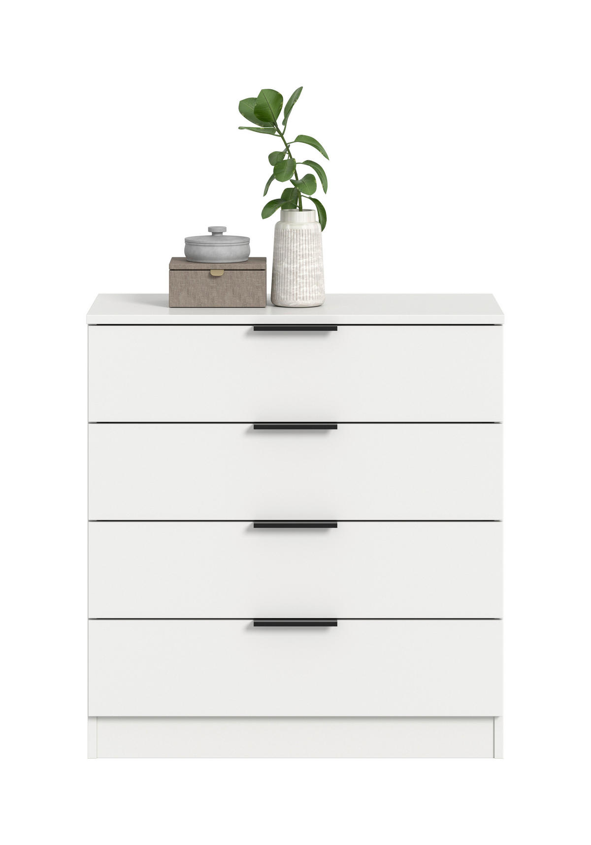 KOMMODE  in 74/80/35 cm  - Schwarz/Weiß, Design, Holzwerkstoff/Kunststoff (74/80/35cm) - Livetastic