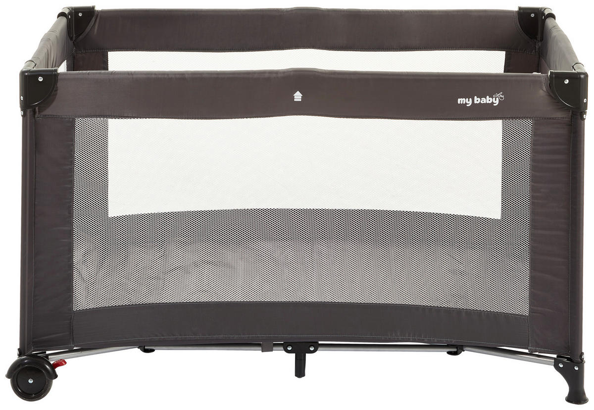 REISEBETT Dunkelgrau  - Dunkelgrau, Basics, Kunststoff/Textil (120/60/74cm) - My Baby Lou