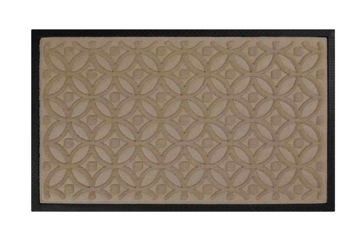 FUßMATTE 60/90 cm Midnight Mosaic  - Ecru, KONVENTIONELL, Kunststoff/Textil (60/90cm) - WECON HOME