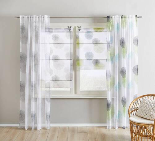 MAGNETROLLO  halbtransparent  80/130 cm    - Blau/Weiß, Basics, Textil (80/130cm) - Novel