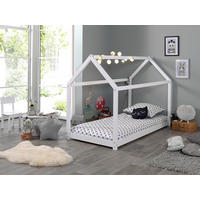 Montessori-Bett Matratze, Rollrost 90/200 cm  in Weiß  - Weiß, Natur, Holz/Textil (90/200cm) - MID.YOU