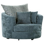 SESSEL in Flachgewebe Blau  - Blau/Multicolor, KONVENTIONELL, Textil/Metall (115/72/115cm) - Carryhome