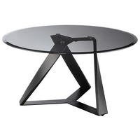 COUCHTISCH in Metall, Glas 91/91/47 cm  - Schwarz/Grau, Design, Glas/Metall (91/91/47cm) - Novel