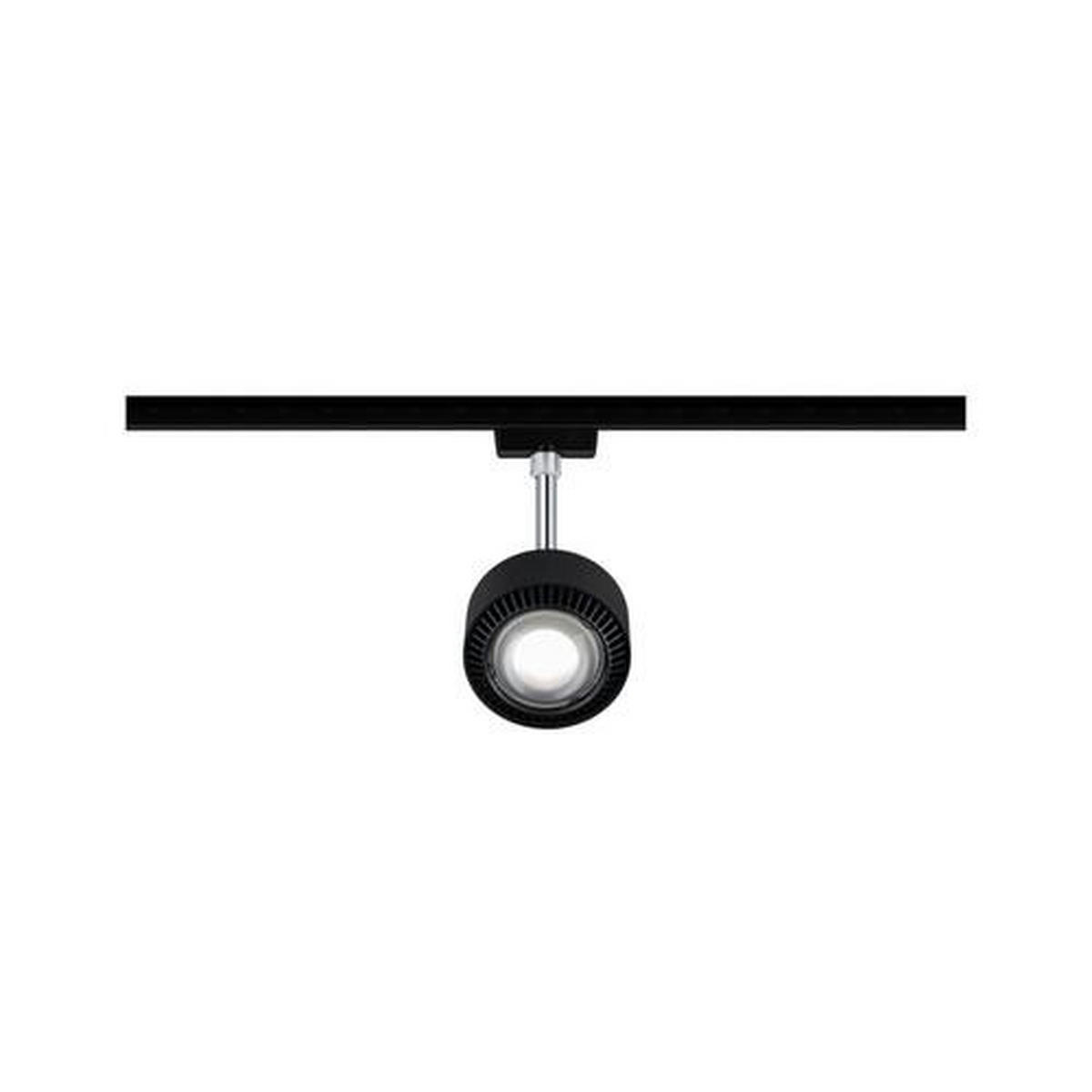 SCHIENENSYSTEM-STRAHLER Urail   - Chromfarben/Schwarz, Design, Kunststoff/Metall (17cm) - Paulmann