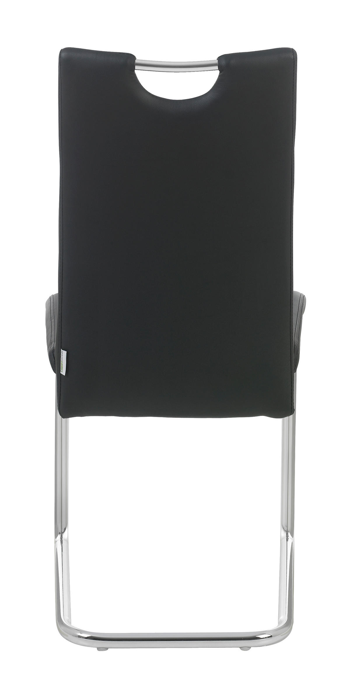 SZÁNKÓTALPAS SZÉK fém, textil fekete, krómszínű  - krómszínű/fekete, Design, textil/fém (43/96/58,5cm) - Carryhome