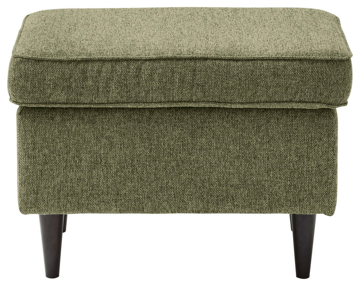 HOCKER Webstoff Olivgrün  - Schwarz/Olivgrün, Basics, Textil (63/43/42cm) - MID.YOU