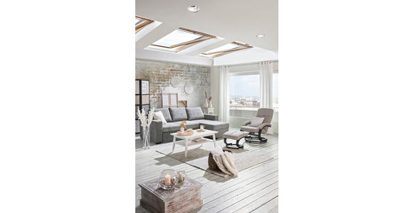 ECKSOFA  in Velours Grau  244/157 cm  - Schwarz/Grau, Design, Kunststoff/Textil (244/157cm) - Carryhome