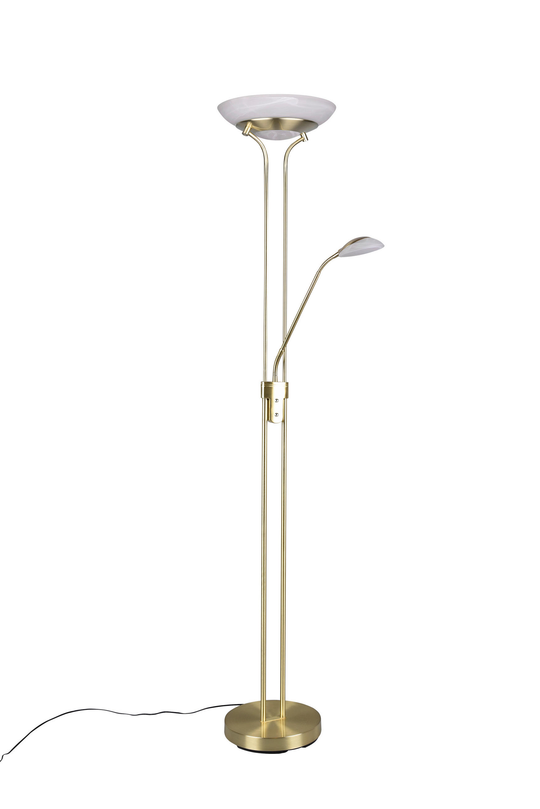 LED-STEHLEUCHTE    - Messingfarben, Basics, Glas/Metall (180/32,5/57cm)