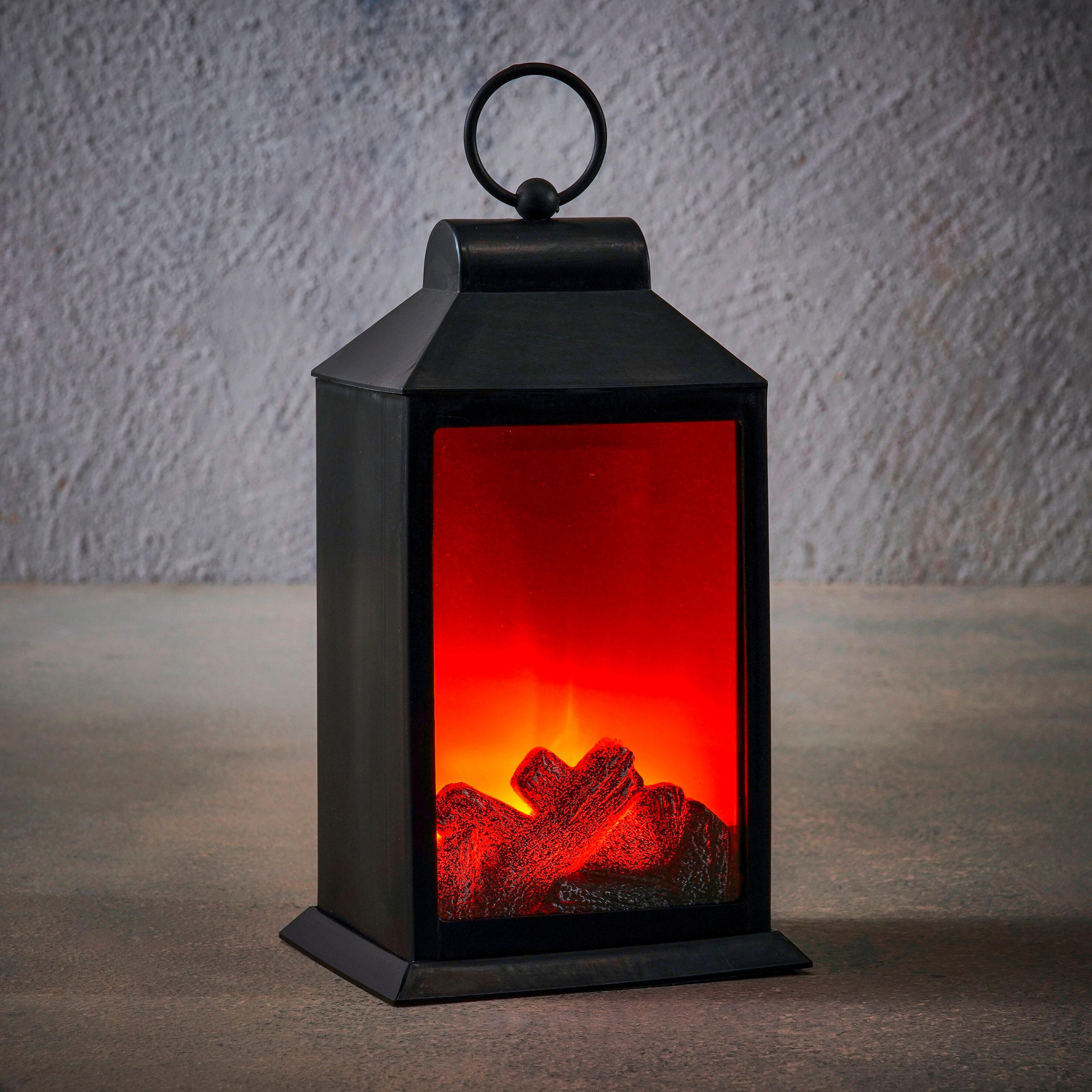 LED-LATERNA - črna, Basics, umetna masa (15/12/27cm)
