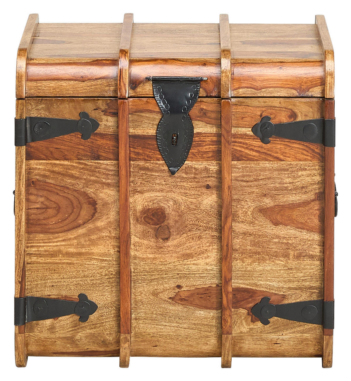 TRUHE Holz Sheesham Hartholz  - Sheeshamfarben, KONVENTIONELL, Holz (50/50/50cm) - Livetastic