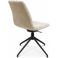 STUHL  Beinauswahl, Stoffauswahl, Sitzfläche 360° drehbar Bouclé  Creme, Schwarz  - Creme/Schwarz, Design, Textil/Metall (46/81,5-84,5/55cm) - Johann Jakob