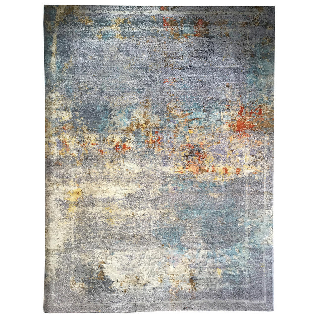 Orientalischer Webteppich Blau Empire Lenos 140x70 cm