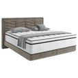 BOXSPRINGBETT 180/200 cm  in Grau  - Schwarz/Grau, KONVENTIONELL, Kunststoff/Textil (180/200cm) - Carryhome