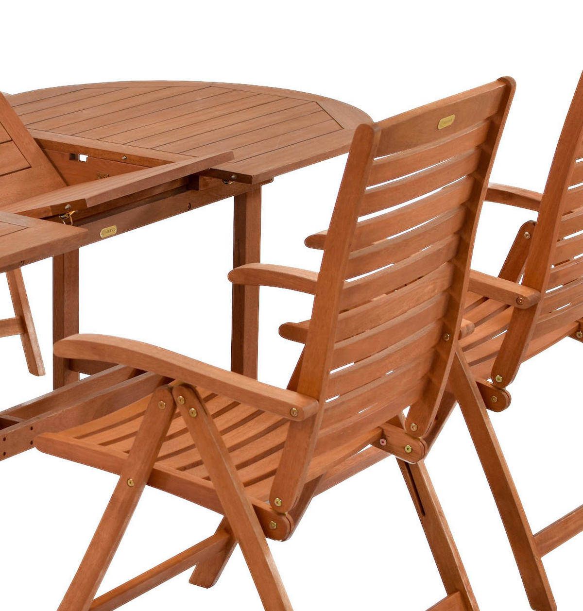 GARTENTISCHGRUPPE  - Akaziefarben, ROMANTIK / LANDHAUS, Holz - Gardenson