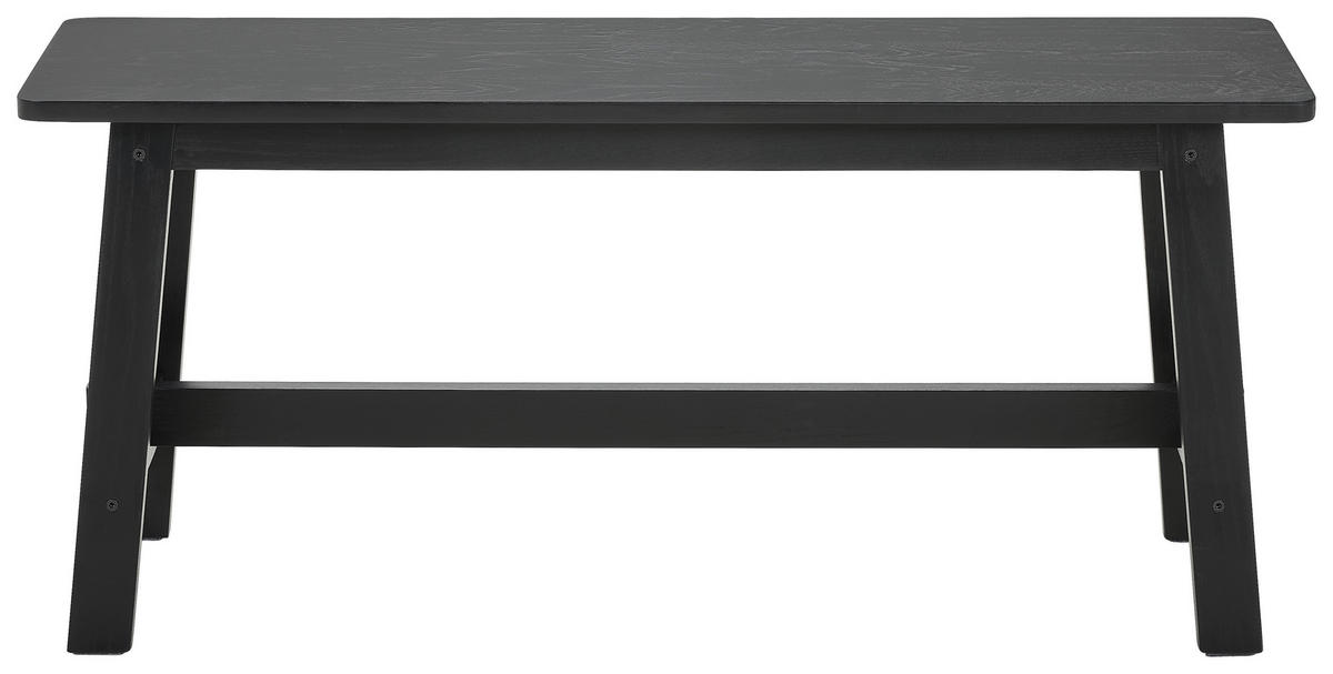 SITZBANK 100/45/29 cm Schwarz Eiche massiv  - Schwarz, Design, Holz (100/45/29cm) - MID.YOU