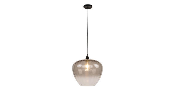 HÄNGELEUCHTE 40/150 cm  - Schwarz/Grau, Basics, Glas/Metall (40/150cm) - Dieter Knoll