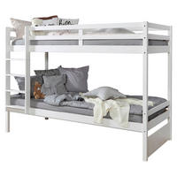 ETAGENBETT 90/200 cm,  in Weiß, Absturzsicherung, Leiter  - Weiß, MODERN, Holz (90/200cm) - MID.YOU