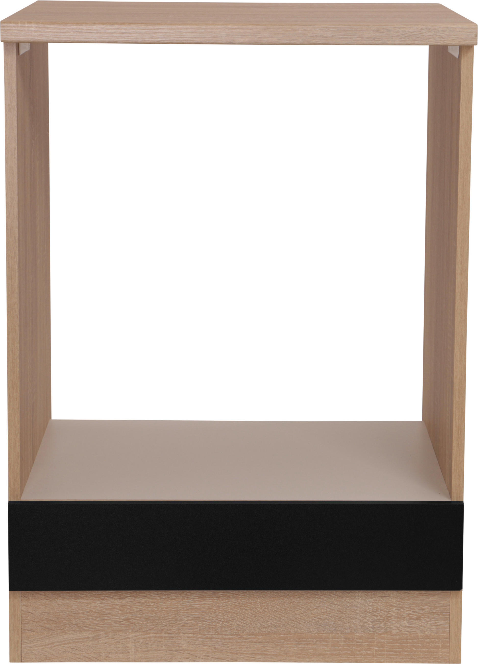 HERDUMBAUSCHRANK 60/84,8/60 cm  in Schwarz, Eichefarben  - Eichefarben/Schwarz, Basics, Holzwerkstoff (60/84,8/60cm) - Respekta