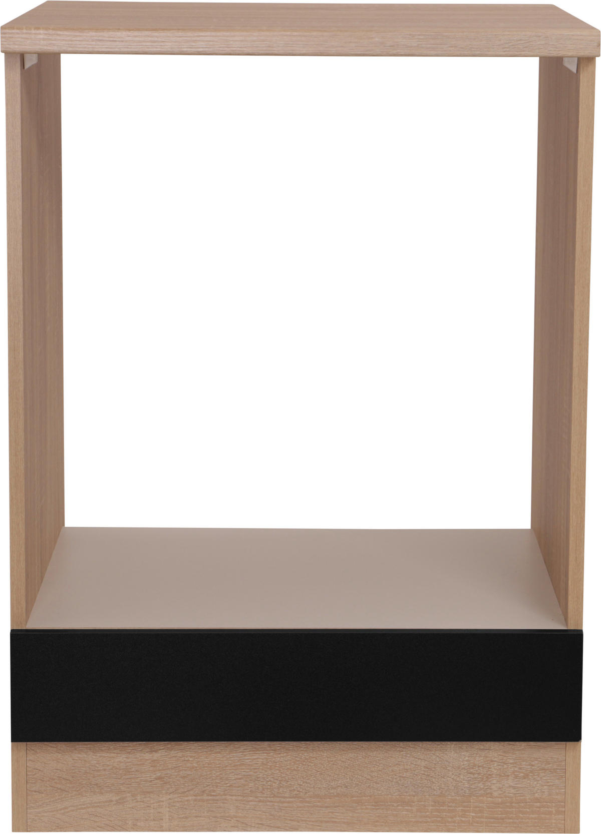 HERDUMBAUSCHRANK 60/84,8/60 cm  in Schwarz, Eichefarben  - Eichefarben/Schwarz, Basics, Holzwerkstoff (60/84,8/60cm) - Respekta